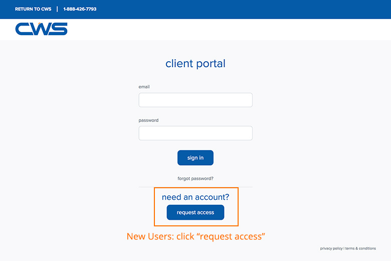 Request Access to Portal